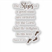 Stappen van een goed Man - Psalm 37:23 Sticker (Voorkant)