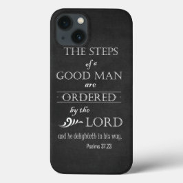 Stappen van een goede Man Bijbel Verse Typografie Case-Mate iPhone Case