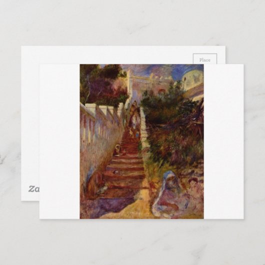 Stappen van Pierre-Auguste Renoir in Algiers Briefkaart (Voorkant / Achterkant)