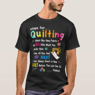 Stappen voor het quilten kopen altijd nieuwe stof t-shirt