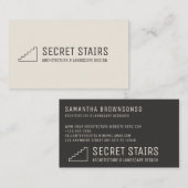 Stappen zwarte minimale Logo architectuur Visitekaartje (Voorkant / Achterkant)