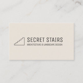 Stappen zwarte minimale Logo architectuur Visitekaartje