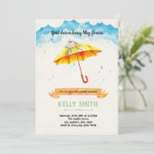 Stappendouche kan een uitnodiging voor bloemen (Staand voorkant)