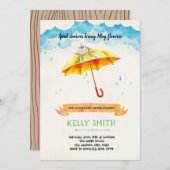 Stappendouche kan een uitnodiging voor bloemen (Voorkant / Achterkant)