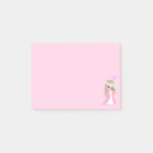 Stapsgewijs paraat op roze postit notities post-it® notes (Voorkant)