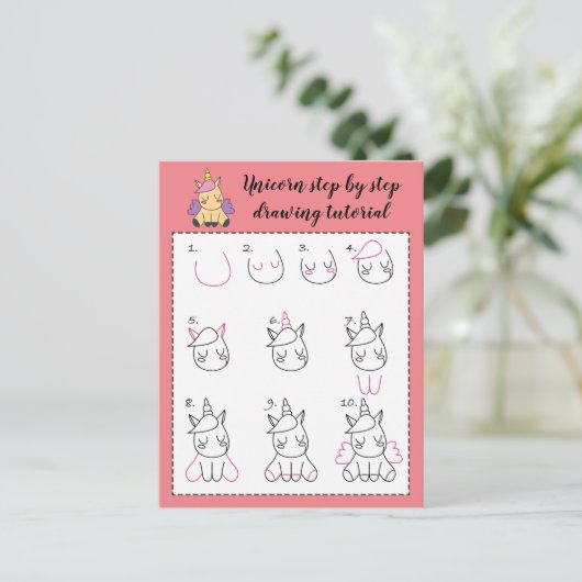 Stapsgewijs tekenen briefkaart (Staand voorkant)