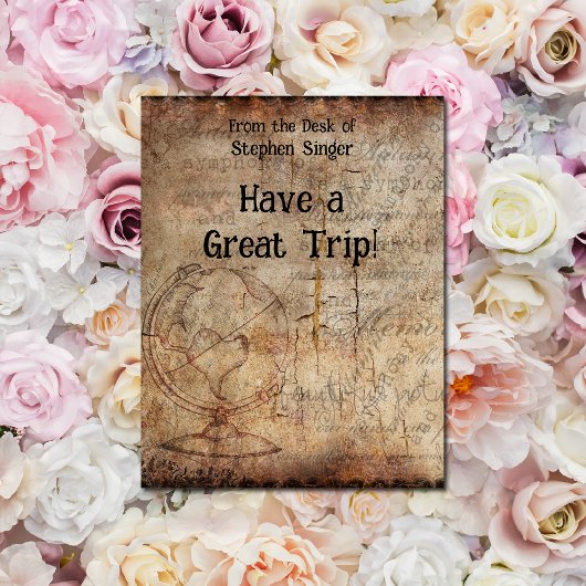 Stapsgewijs Wereldbol Reisjournaal met stuurdruk Kaart