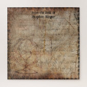 Stapsgewijs Wereldbol Reisjournaal met stuurdruk Legpuzzel (Verticaal)