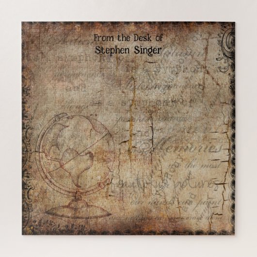 Stapsgewijs Wereldbol Reisjournaal met stuurdruk Legpuzzel (Verticaal)