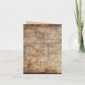 Stapsgewijs Wereldbol Reisjournaal met stuurdruk Notitiekaartje (Achterkant)