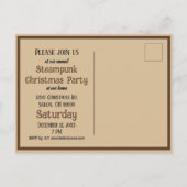 Stapsgewijs Wereldbol Reisjournaal met stuurdruk Uitnodiging Briefkaart (Achterkant)