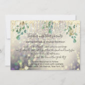 Stapt Glitter Floral Mint Green Wedding Gold uit Kaart (Achterkant)