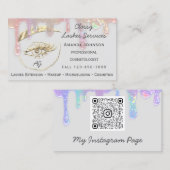 Stapt over een Nail Microblade Logo Qr Gold Visitekaartje (Voorkant / Achterkant)