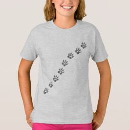 Stapte In Mijn Hart | Hondenpootafdrukken Meisjes  T-shirt