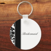 Stapte zwarte witte en grijze demask Wedding set Sleutelhanger (Voorkant)