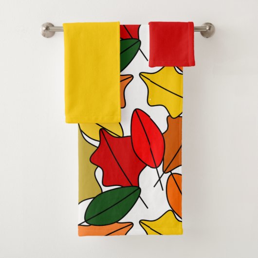 Staptowerset bladeren bad handdoek (Insitu)