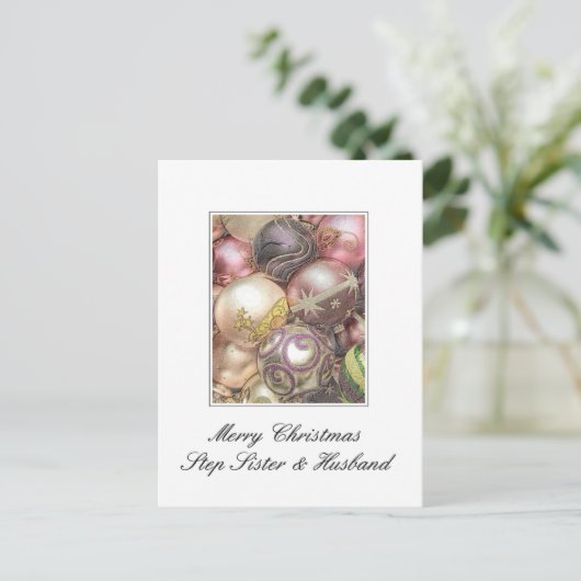 Stapzuster & Husband Merry-kerstkaart Feestdagenkaart (Staand voorkant)