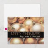 Stapzuster & Husband Merry-kerstkaart Feestdagenkaart (Voorkant / Achterkant)