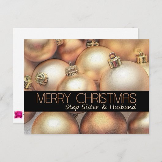 Stapzuster & Husband Merry-kerstkaart Feestdagenkaart (Voorkant / Achterkant)