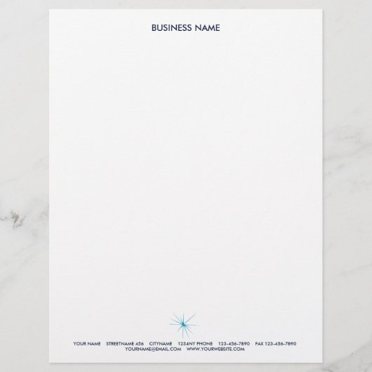 STAR6 LETTERHEAD BLUE BRIEFHOOFD SJABLOON (Voorkant)