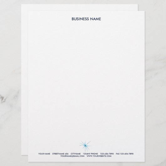 STAR6 LETTERHEAD BLUE BRIEFHOOFD SJABLOON (Voorkant / Achterkant)