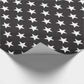 Star 1 zwart-wit cadeaupapier (Hoek)