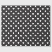 Star 1 zwart-wit cadeaupapier (Vlak)