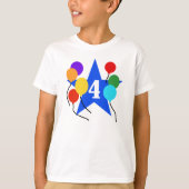 Star 4th Birthday T-shirt (Voorkant)