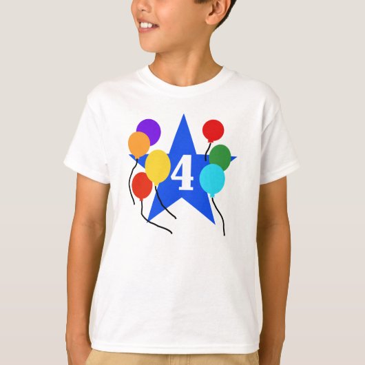 Star 4th Birthday T-shirt (Voorkant)