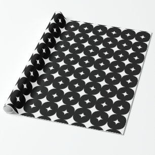 Star 7 Black en White Cadeaupapier