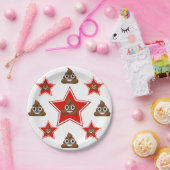 Star a Emoji Poo Papieren Bordje (Feest)