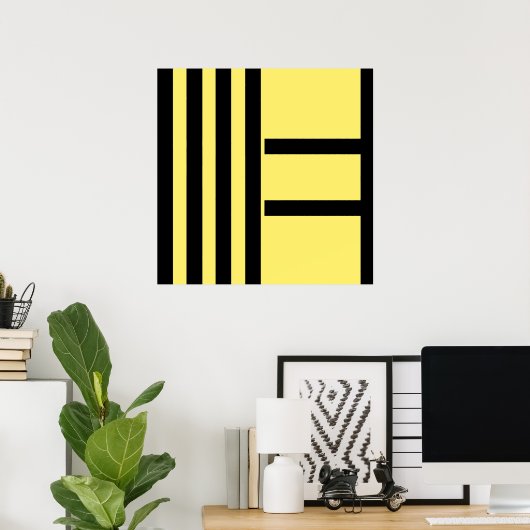 Star abstract expressionism painting art  poster (Thuiskantoor)