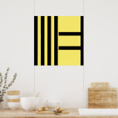 Star abstract expressionism painting art  poster (Keuken)