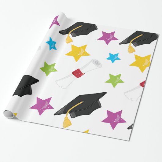 Star Afstuderen Cadeaupapier (Uitgerold)
