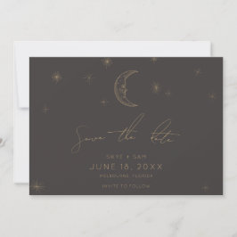 Star and Moon Celestial Save the Date