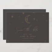 Star and Moon Celestial Save the Date (Voorkant / Achterkant)