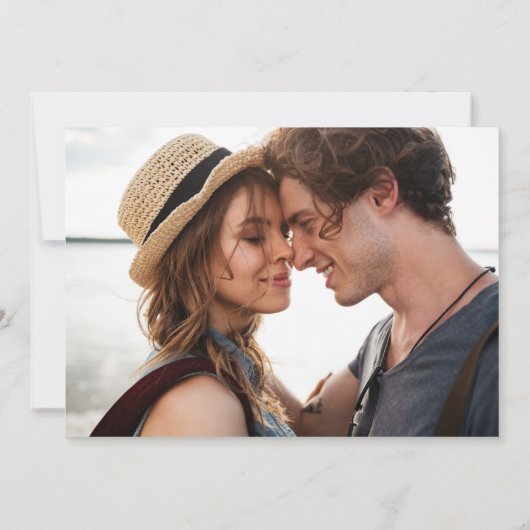 Star and Moon Celestial Save the Date with Photo (Achterkant)