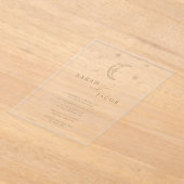 Star and Moon Celestial Wedding Invitation Acryl Uitnodigingen (Laagn)