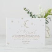Star and Moon Celestial Wedding Photo Thank You  Bedankkaart (Staand voorkant)