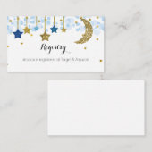 Star and Moon Registry Insert Informatiekaartje (Voorkant / Achterkant)