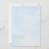 Star and Moon Teddy Bear Blue Boy's Baby shower Kaart (Achterkant)