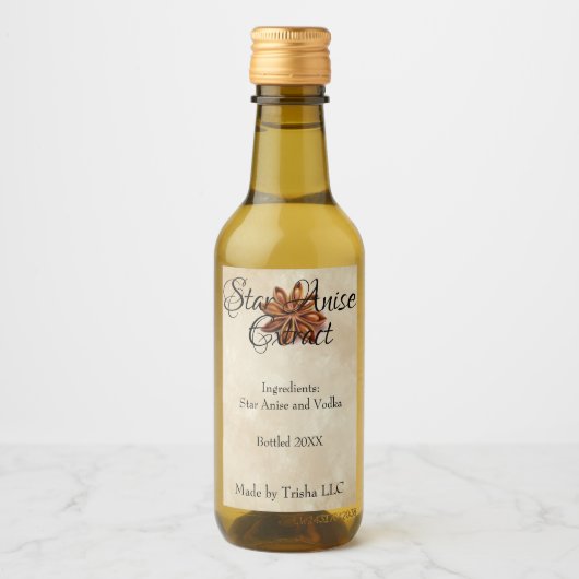 Star Anise Aangepast label Wijn Etiket (Voorkant)