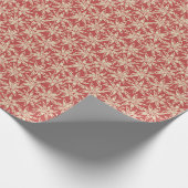 Star Anise Flower Barn Red Wrapping Paper Cadeaupapier (Hoek)
