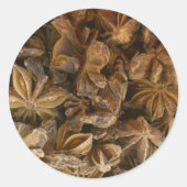 Star Anise Ronde Sticker (Voorkant)
