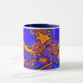 Star Art Mok met Navy Blue Handle en Inside (Midden)