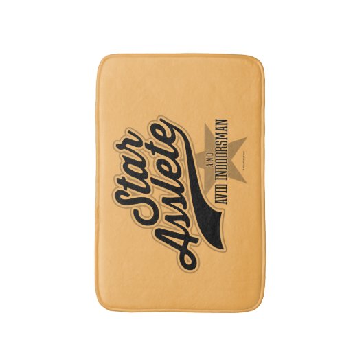 Star Asslete (Avid Indoorsman) Bath Mat (Voorkant Verticaal)