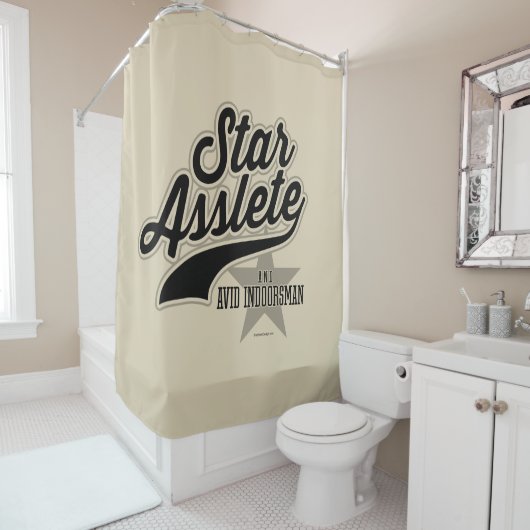 Star Asslete (Avid Indoorsman) Douchegordijn (In situ)