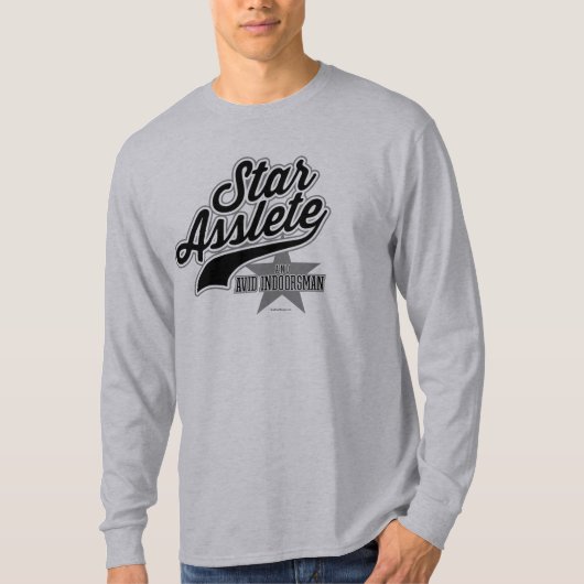 Star Asslete (Avid Indoorsman) T-Shirt (Voorkant)