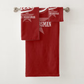 Star Asslete (Vid Indoorsman) Bath Towel Set Bad Handdoek (Insitu)
