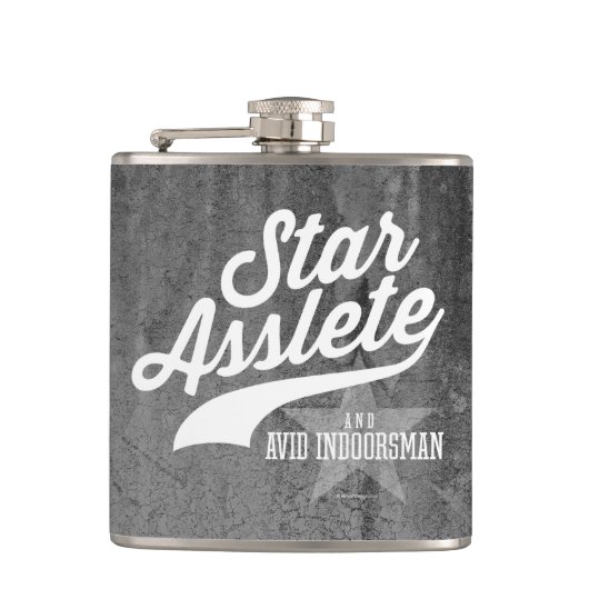 Star Asslete (Vid Indoorsman) Flask Heupfles (Voorkant)